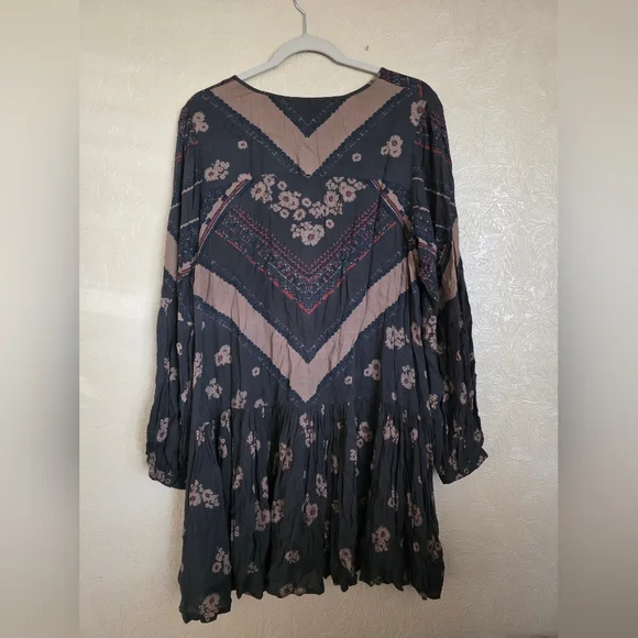 Free People "From Your Heart" Mini Dress in Midnight - Picture 2 of 7